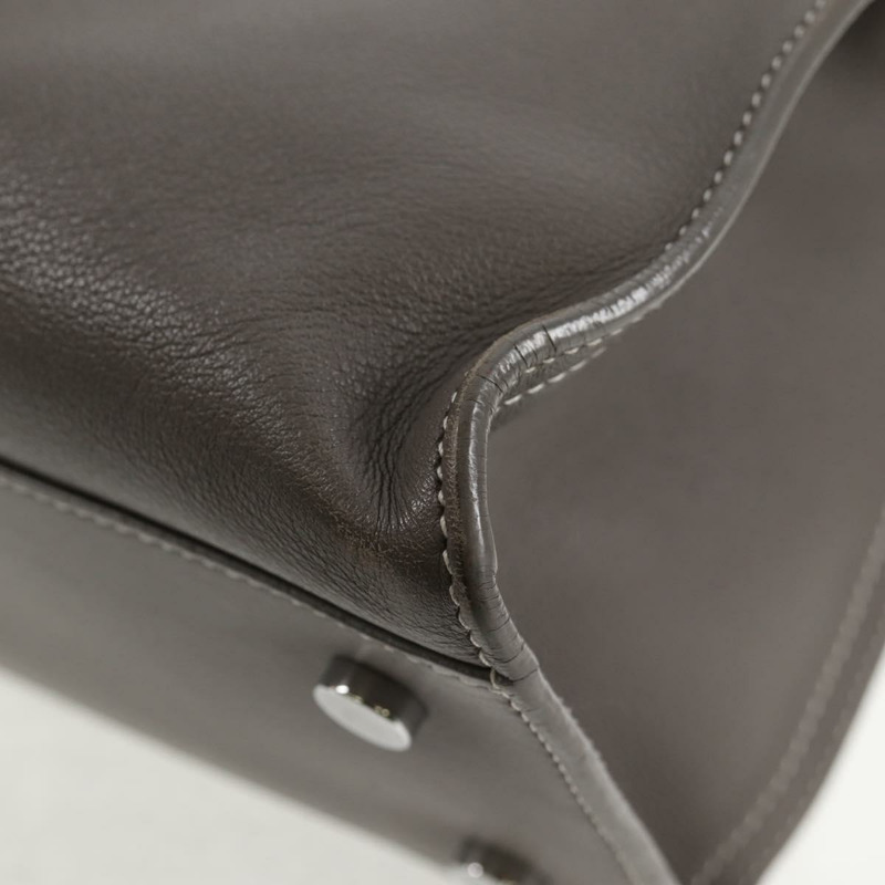 【日本直送】SAINT LAURENT Baby Cabas 手提包 皮革 2 款可選 灰色 銀色 正品 gh798V-16