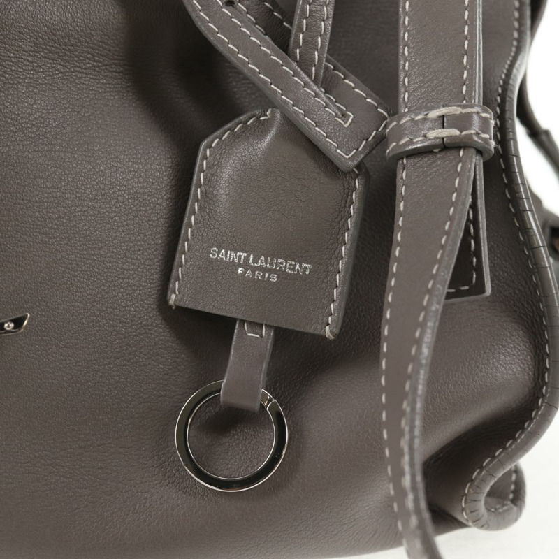 【日本直送】SAINT LAURENT Baby Cabas 手提包 皮革 2 款可選 灰色 銀色 正品 gh798V-17
