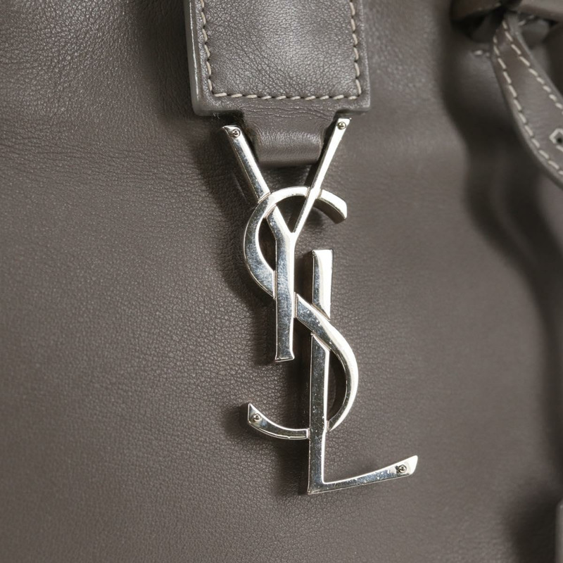 【日本直送】SAINT LAURENT Baby Cabas 手提包 皮革 2 款可選 灰色 銀色 正品 gh798V-18