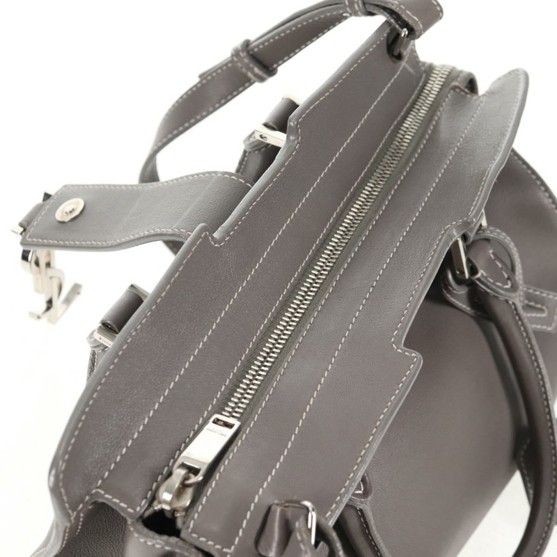 【日本直送】SAINT LAURENT Baby Cabas 手提包 皮革 2 款可選 灰色 銀色 正品 gh798V-20