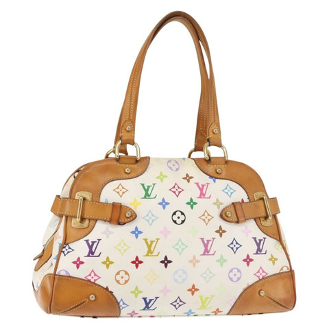 路易威登 Monogram 多色 Claudia 手提包白色 M40193 LV 授權 145078