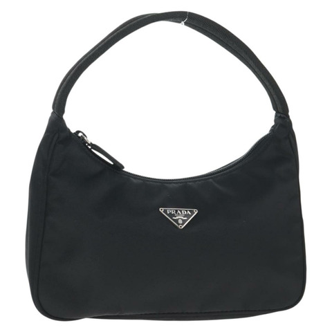 PRADA 手提包 尼龍 黑色 銀色 正品 145021V