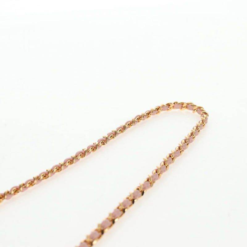 【日本直送】香奈兒 Matelasse 山茶花鏈單肩包 皮革 粉紅金 CC 正品 144882V-7