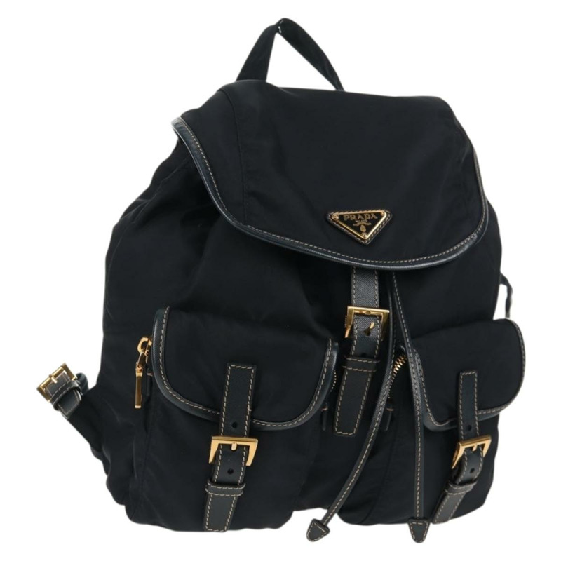 【日本直送】PRADA 背包尼龍海軍藍金色正品 144874M-0