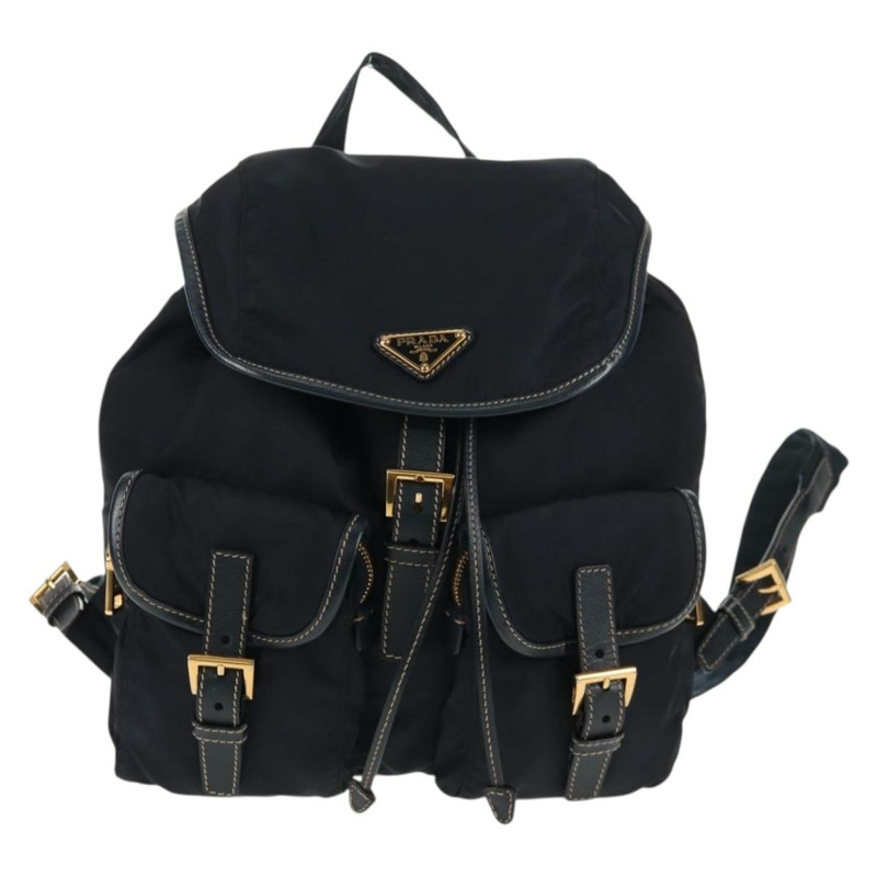 【日本直送】PRADA 背包尼龍海軍藍金色正品 144874M-1
