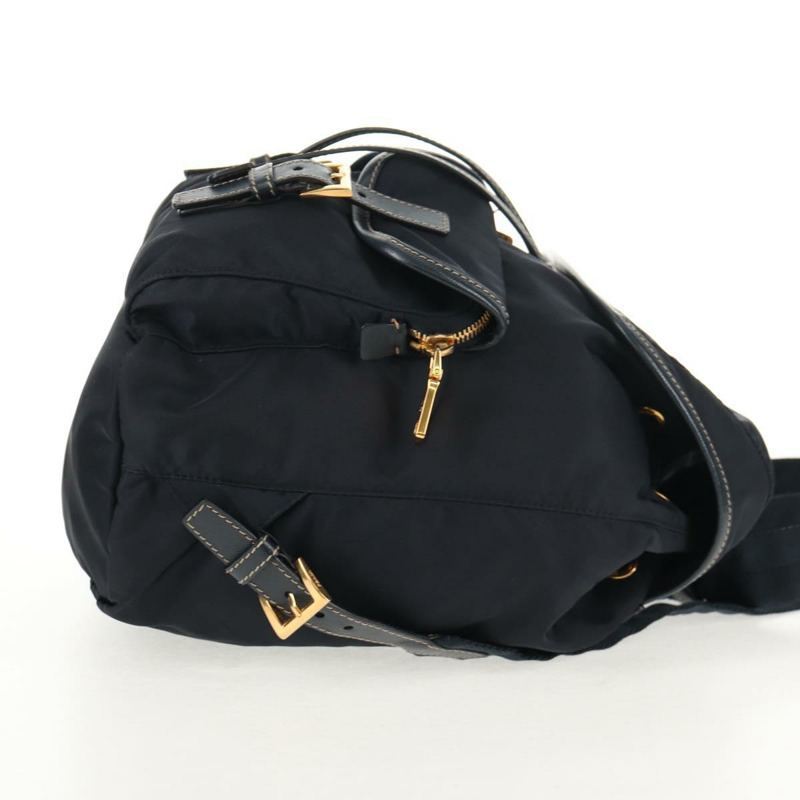 【日本直送】PRADA 背包尼龍海軍藍金色正品 144874M-4