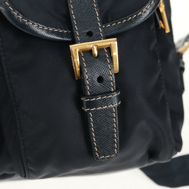 【日本直送】PRADA 背包尼龍海軍藍金色正品 144874M-19