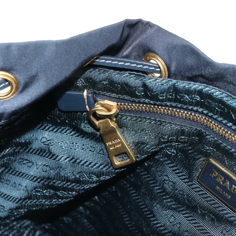 【日本直送】PRADA 背包尼龍海軍藍金色正品 144874M-27