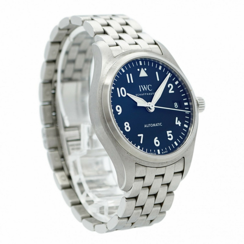 IWC 沙夫豪森飛行員手錶 IW324010 黑色錶盤男士腕錶-3
