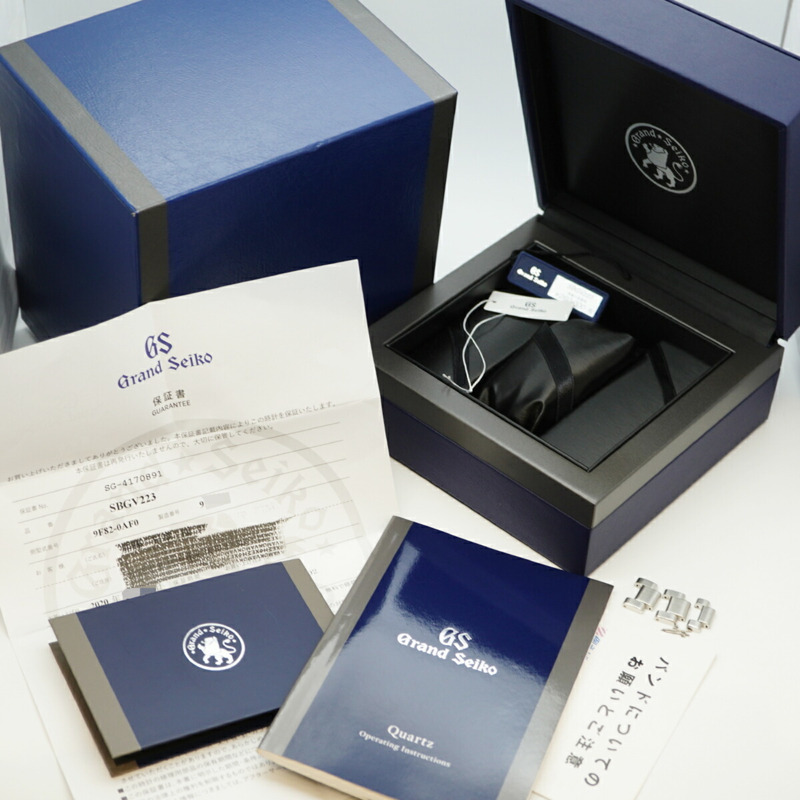 精工 Grand SBGV223 黑色錶盤男士手錶-1