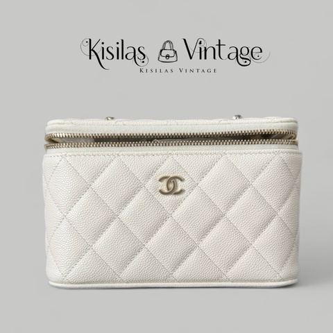 Chanel  Caviar Vanity 荔枝枝長盒