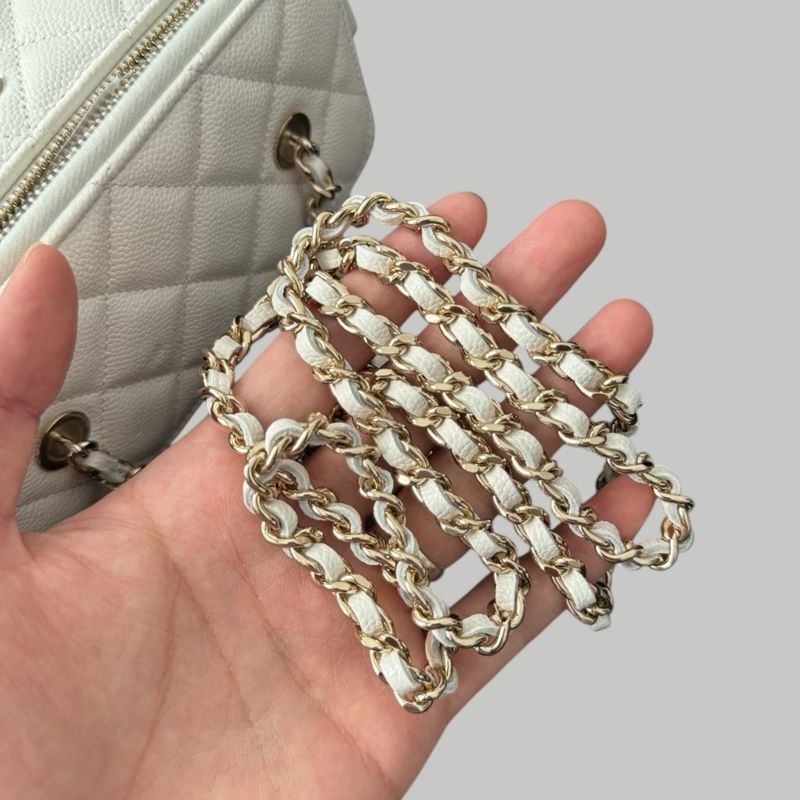 Chanel Caviar Vanity 荔枝枝長盒-5