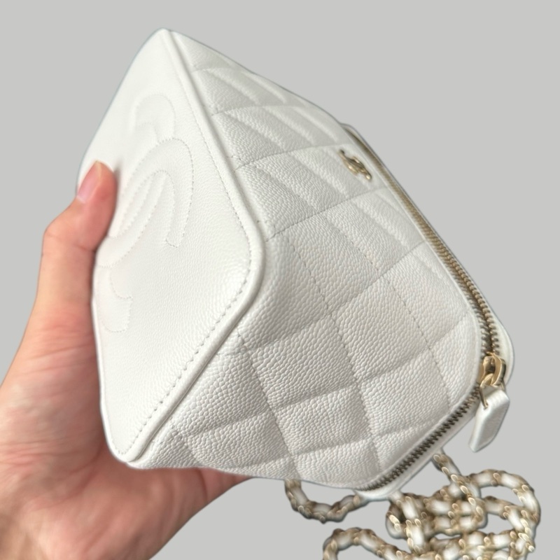 Chanel Caviar Vanity 荔枝枝長盒-9