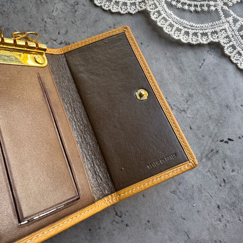 Vintage Loewe 荔枝皮鑰匙包+卡夾 keychain holder 鎖匙包-14