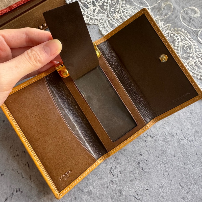 Vintage Loewe 荔枝皮鑰匙包+卡夾 keychain holder 鎖匙包-15