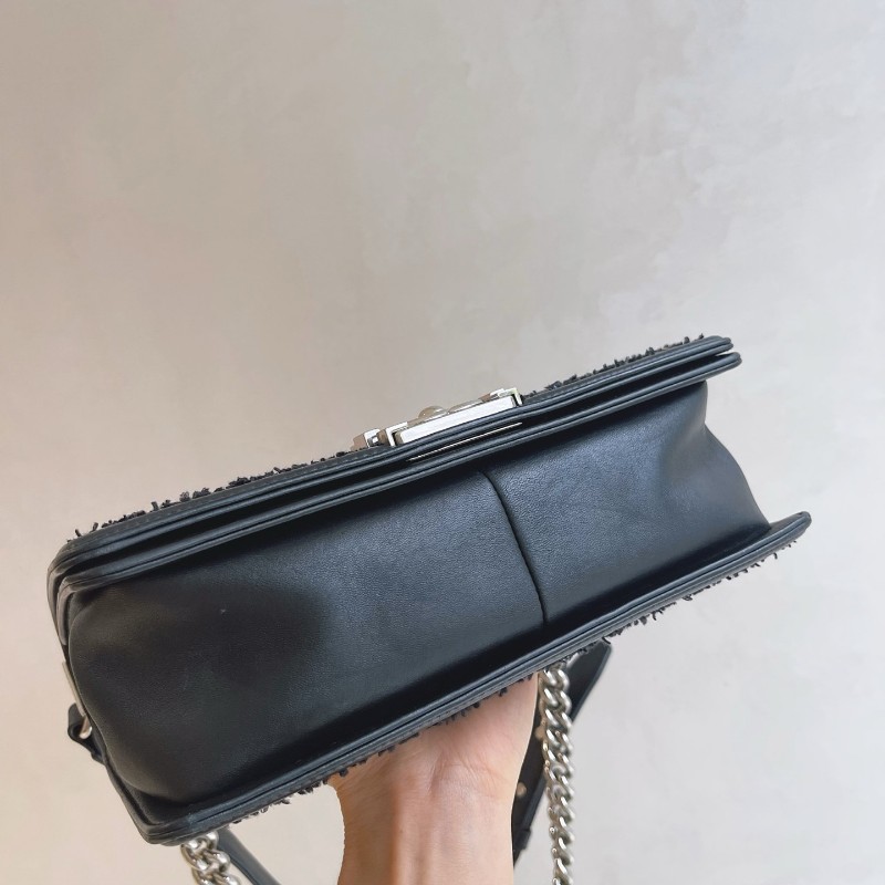 Chanel香奈兒 菱格紋亮片 Leboy中號 25cm-6
