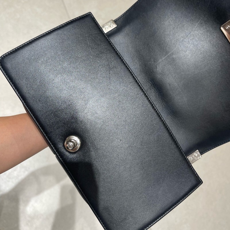 Chanel香奈兒 菱格紋亮片 Leboy中號 25cm-13