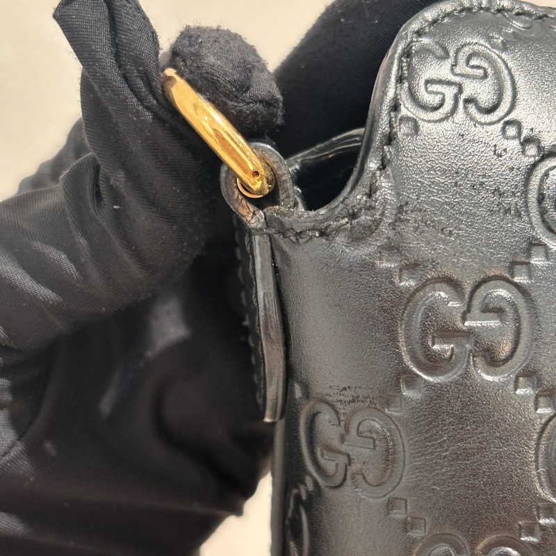 Gucci 黑色老花 手提包 肩背包-6