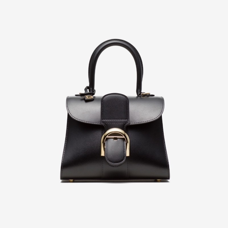 Delvaux 黑色手袋 AA0406AAM099ZDO BoxCalf小牛皮 手提包肩背包-0