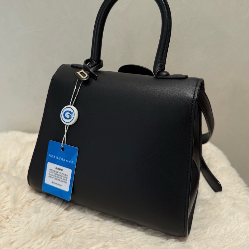 Delvaux 黑色手袋 AA0406AAM099ZDO BoxCalf小牛皮 手提包肩背包-2