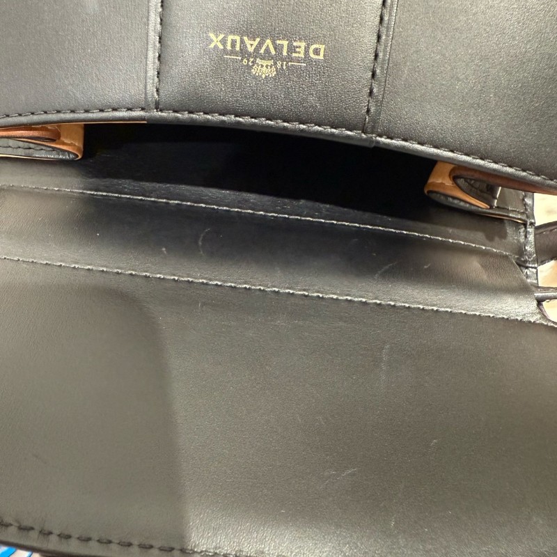 Delvaux 黑色手袋 AA0406AAM099ZDO BoxCalf小牛皮 手提包肩背包-16