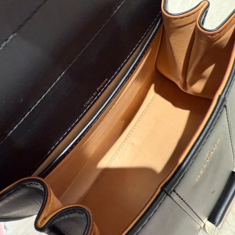 Delvaux 黑色手袋 AA0406AAM099ZDO BoxCalf小牛皮 手提包肩背包-17