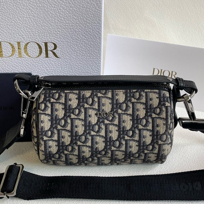 DIOR roller 圓筒包 男女同款 肩背包斜背包 肩帶可調節拆卸-0