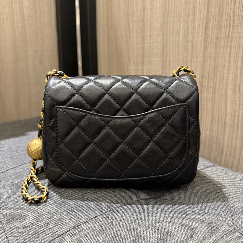 晶片款Chanel mini coco 17cm 黑羊金球 方胖子 AS1786-1