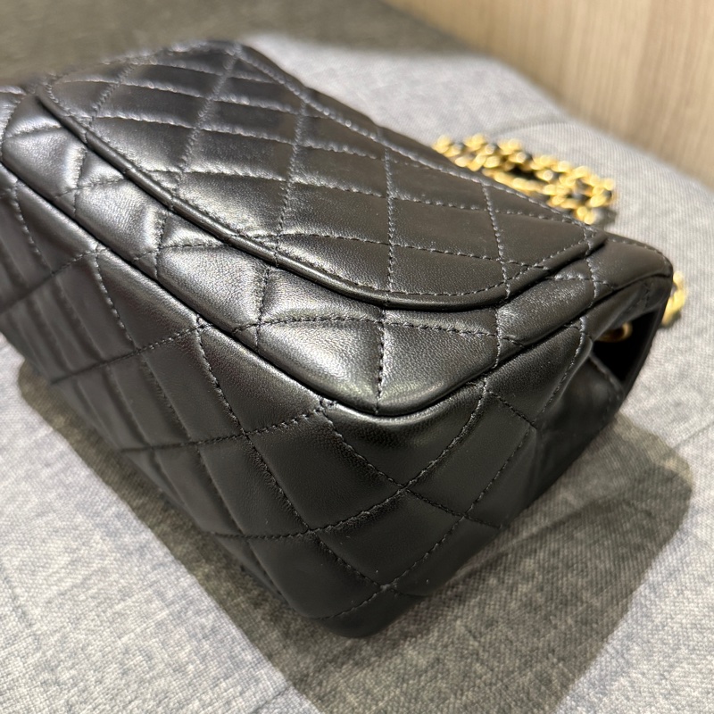 晶片款Chanel mini coco 17cm 黑羊金球 方胖子 AS1786-8