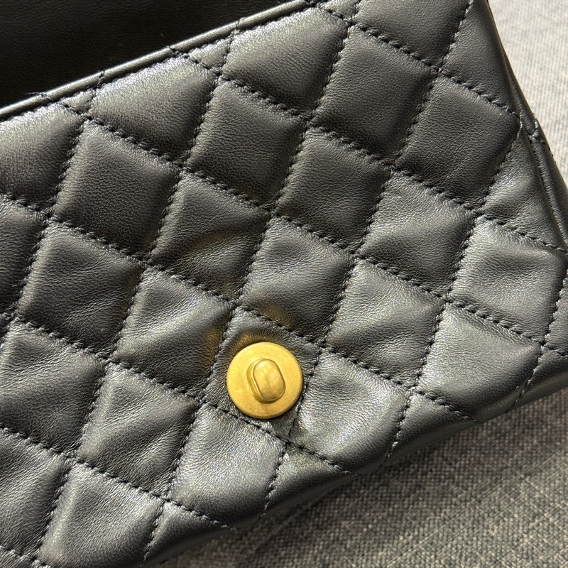 晶片款Chanel mini coco 17cm 黑羊金球 方胖子 AS1786-9