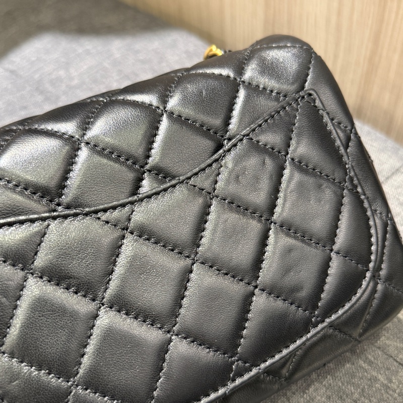 晶片款Chanel mini coco 17cm 黑羊金球 方胖子 AS1786-16