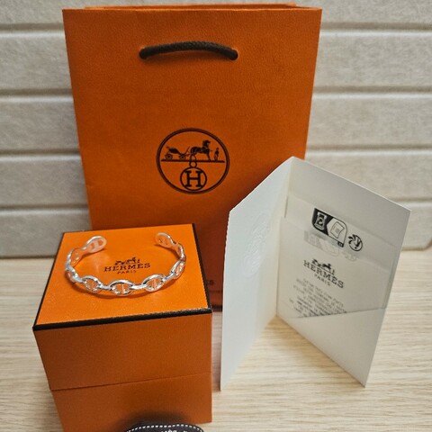Hermès Chained d'ancre Enchainee Silver Bracelet