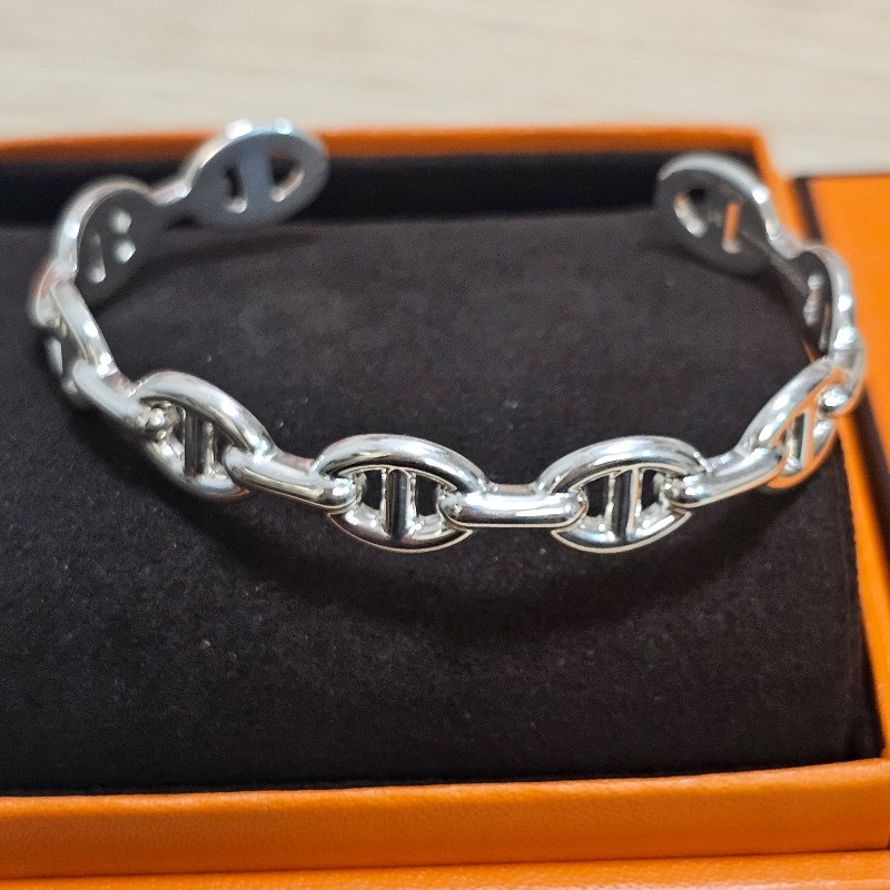 Hermès Chained d'ancre Enchainee Silver Bracelet-2