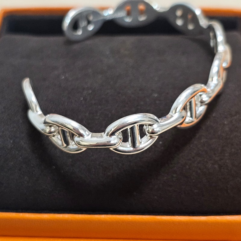 Hermès Chained d'ancre Enchainee Silver Bracelet-3