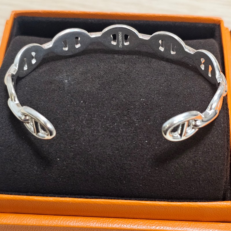Hermès Chained d'ancre Enchainee Silver Bracelet-4