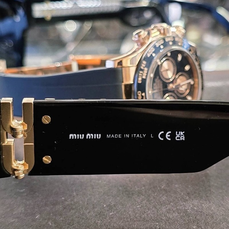 【全新正品】MIU MIU SMU11W 貓眼墨鏡 黑色 義大利製 附原廠盒 天鵝絨包裝 高質感精品太陽眼鏡-5