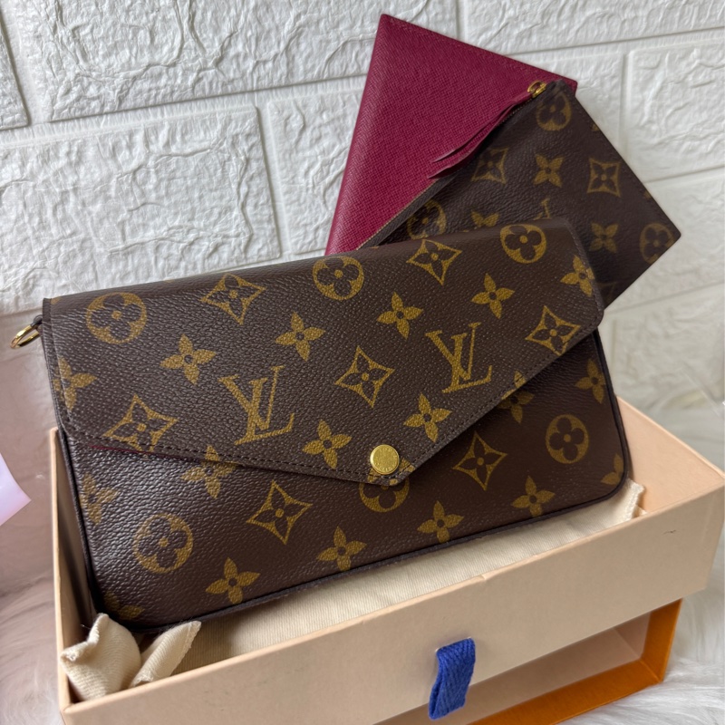 LV 經典老花三合一斜背鍊條包-2