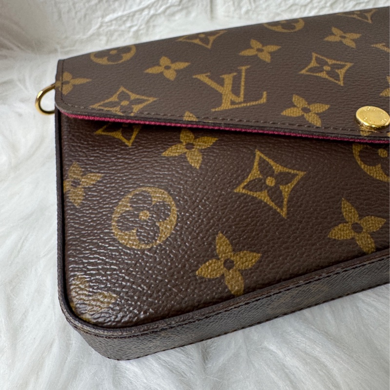 LV 經典老花三合一斜背鍊條包-9