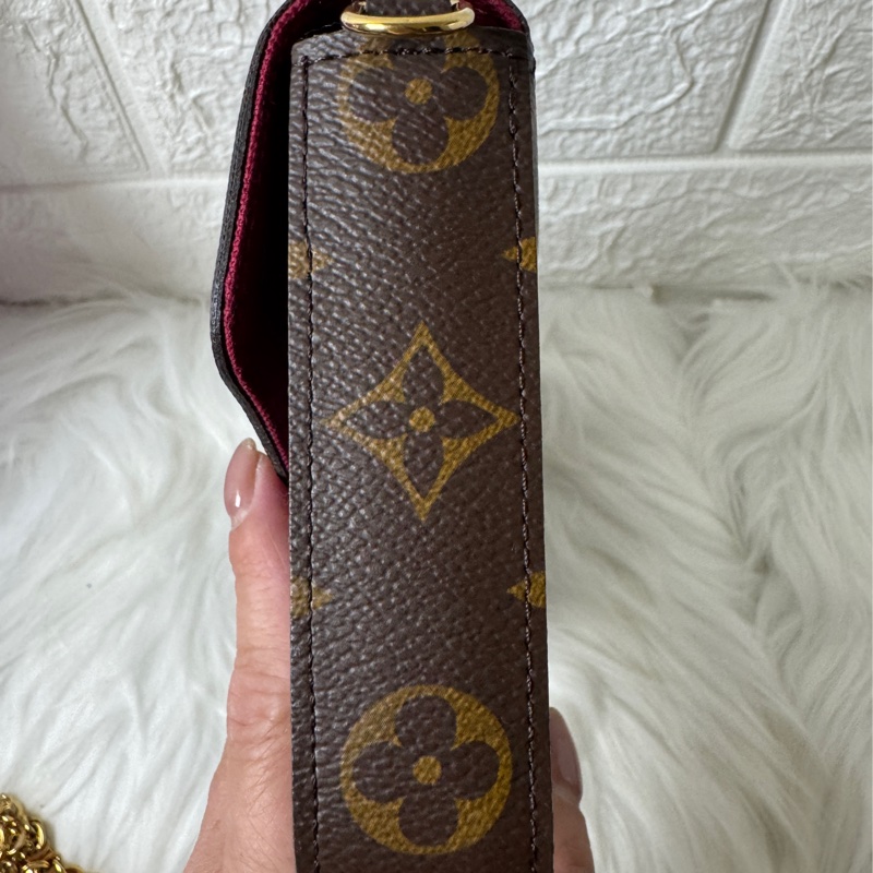 LV 經典老花三合一斜背鍊條包-13