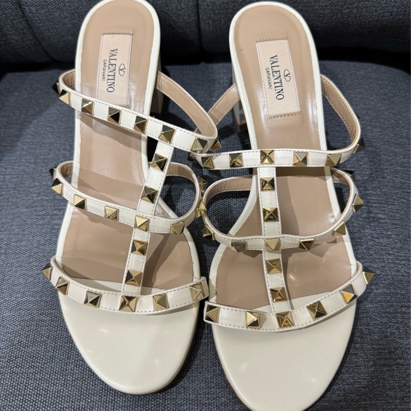 Valentino ROCKSTUD拖鞋/涼鞋 👡 尺寸38 好美的仙女風-5