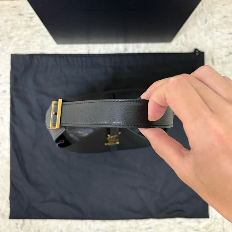 Yves Saint Laurent YSL 聖羅蘭 Hobo 黑金色 小號-0