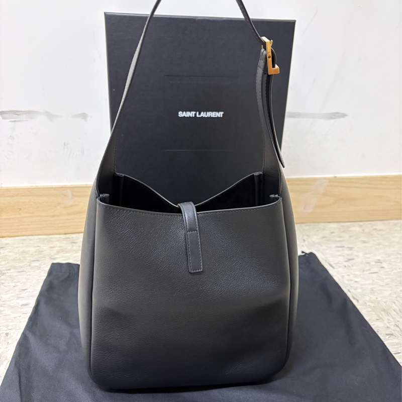 Yves Saint Laurent YSL 聖羅蘭 Hobo 黑金色 小號-4