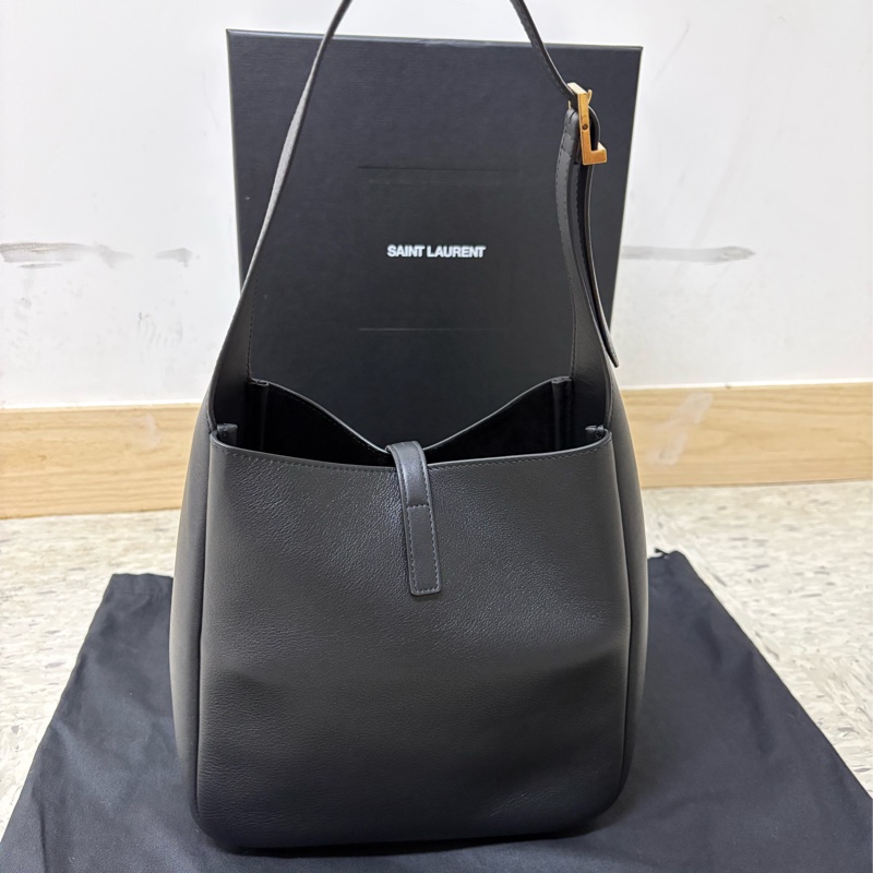 Yves Saint Laurent YSL 聖羅蘭 Hobo 黑金色 小號-8