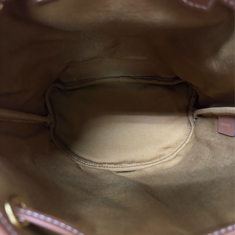 Celine 小牛皮 Folco Mini 迷你小背包 tan-10
