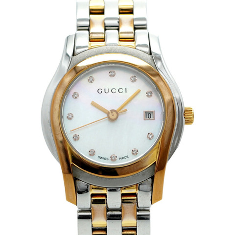 Gucci 5500L 白色錶盤女士手錶