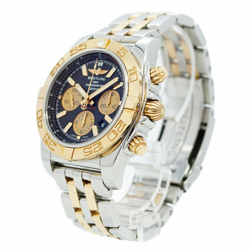 百年靈 Chronomat 44 CB0110 黑色錶盤男士手錶-2