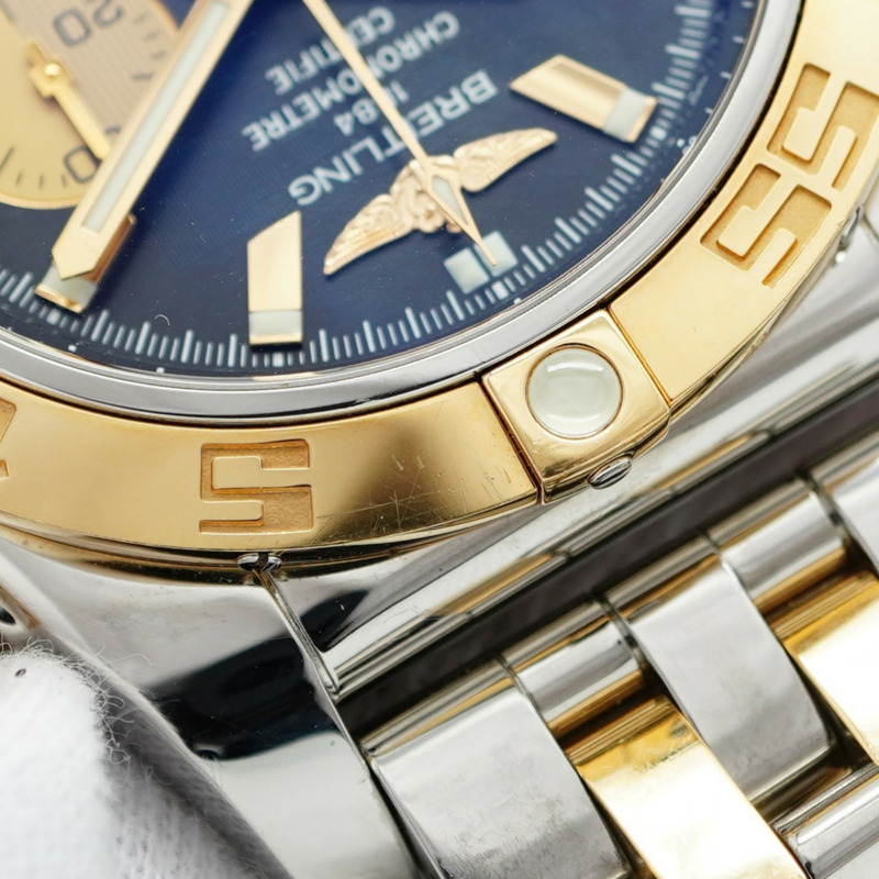 百年靈 Chronomat 44 CB0110 黑色錶盤男士手錶-7