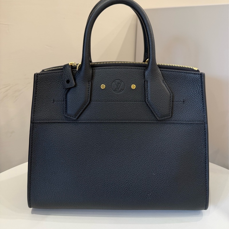 (極新美品)lv citysteamer 晶片款黑牛皮pm-1