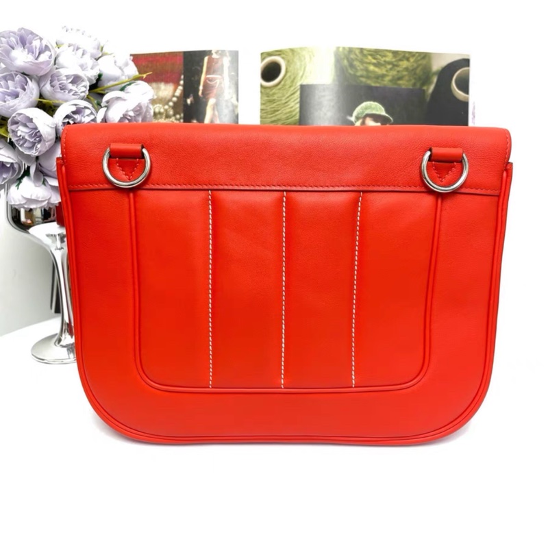 Hermes 愛馬仕 Berline 紅色單肩包 框R-1