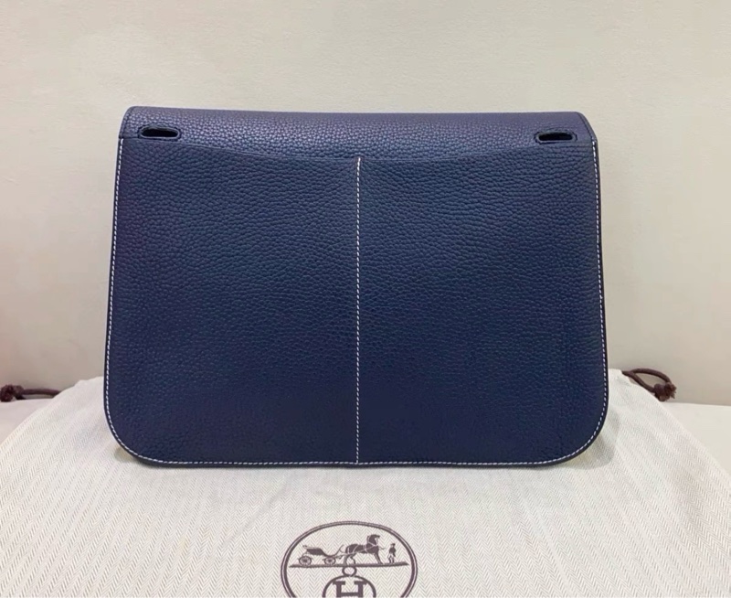 有購証🩷 99新 Hermes愛馬仕 halzan31 2Z午夜藍 T刻 Tc皮 附件塵袋-2